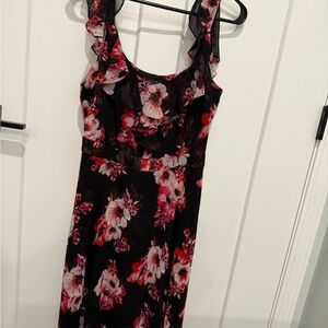 White House Black Market Black and Pink Dress